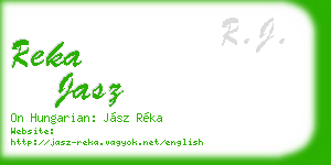 reka jasz business card
