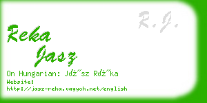 reka jasz business card